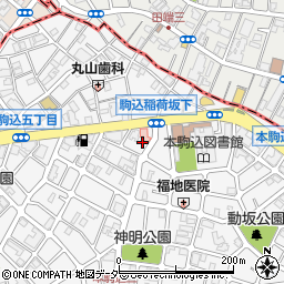 東京都文京区本駒込5丁目41-10周辺の地図