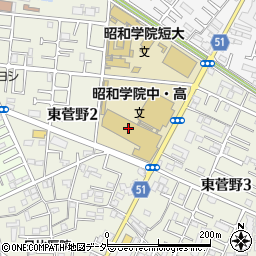 昭和学院中学校周辺の地図