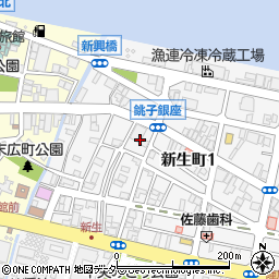 千葉県銚子市新生町1丁目47周辺の地図
