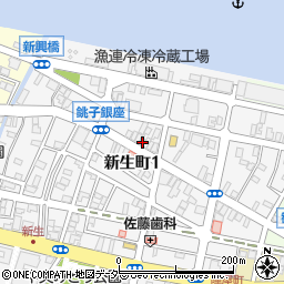 千葉県銚子市新生町1丁目40-22周辺の地図