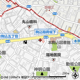東京都文京区本駒込5丁目41-5周辺の地図
