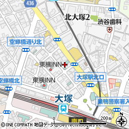 ホテルサンターガス大塚店周辺の地図