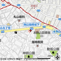 東京都文京区本駒込5丁目41-7周辺の地図
