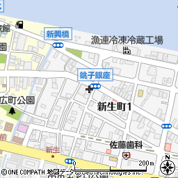 千葉県銚子市新生町1丁目47-3周辺の地図