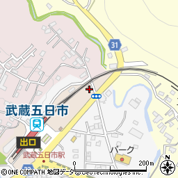 武蔵五日市駅前郵便局周辺の地図