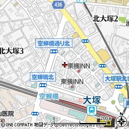 ファミリーマート北大塚二丁目店周辺の地図