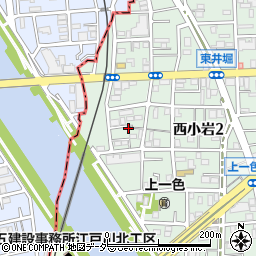 東京都江戸川区西小岩2丁目8周辺の地図