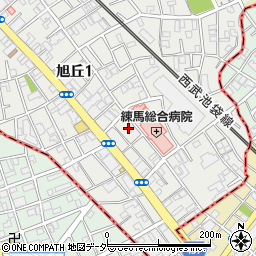 東京都練馬区旭丘1丁目25周辺の地図