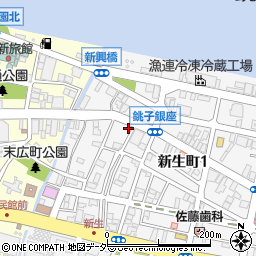 千葉県銚子市新生町1丁目116-14周辺の地図