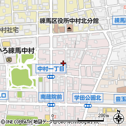 東京都練馬区中村1丁目周辺の地図