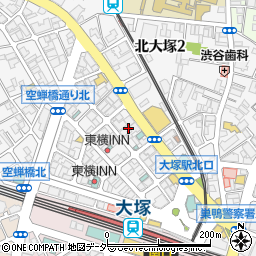 東京都豊島区北大塚2丁目周辺の地図