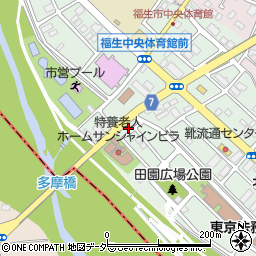 東京都福生市北田園1丁目50周辺の地図