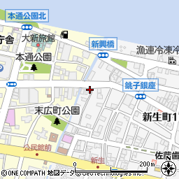 千葉県銚子市新生町1丁目123周辺の地図
