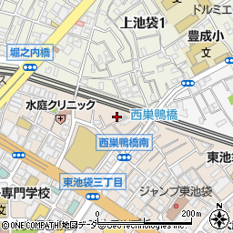 東京都豊島区東池袋2丁目54-17周辺の地図