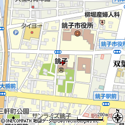 銚子郵便局　荷物集荷周辺の地図