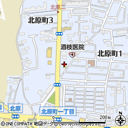 ローソン西東京北原店周辺の地図