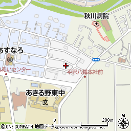 東京都あきる野市平沢西周辺の地図