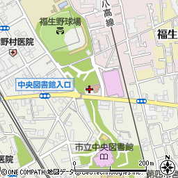 福生市　公民館事務所周辺の地図