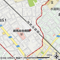東京都練馬区旭丘1丁目22周辺の地図