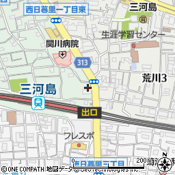 珈琲館三河島店周辺の地図