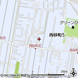 西砂北公園周辺の地図