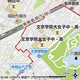 文京学院大学女子高等学校周辺の地図