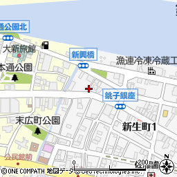 千葉県銚子市新生町1丁目1-9周辺の地図