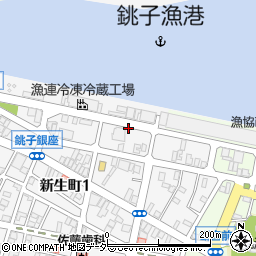 千葉県銚子市新生町1丁目20周辺の地図