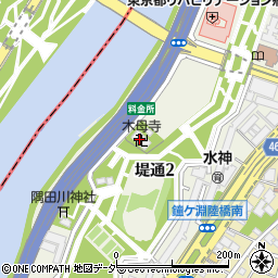 梅若塚木母寺周辺の地図