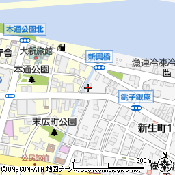 千葉県銚子市新生町1丁目1-1周辺の地図