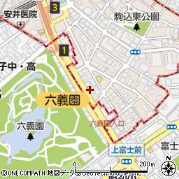 ファミリーマート豊島駒込店周辺の地図