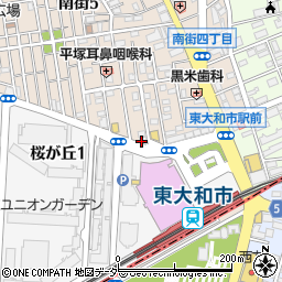 横濱魚萬 東大和市駅前店周辺の地図