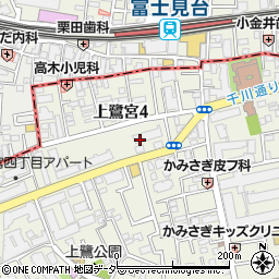 東京都中野区上鷺宮4丁目14周辺の地図