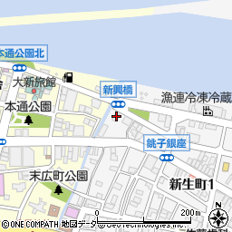 千葉県銚子市新生町1丁目1-16周辺の地図