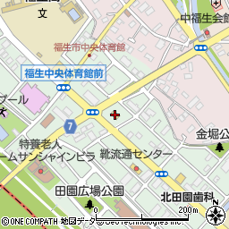 ファミリーマート福生北田園店周辺の地図