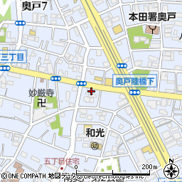 葛飾警察署奥戸交番周辺の地図