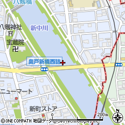 奥戸新橋周辺の地図