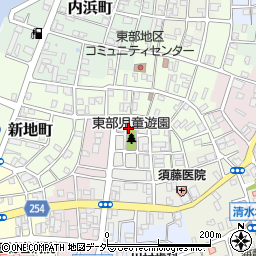 東部児童遊園公衆トイレ周辺の地図