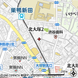 パークジャパン北大塚第２駐車場周辺の地図