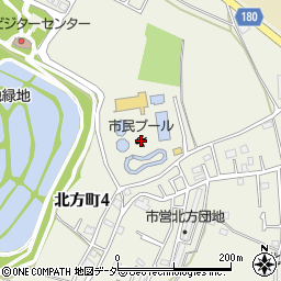 市川市市民プール周辺の地図