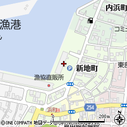 千葉県銚子市新地町周辺の地図