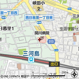 関川病院周辺の地図