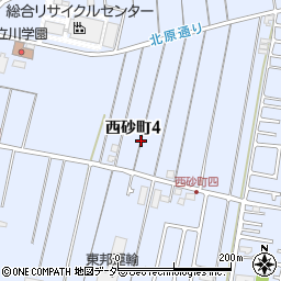 東京都立川市西砂町4丁目57周辺の地図