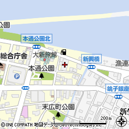銚子倉庫周辺の地図