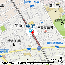 牛浜駅東口公衆トイレ周辺の地図