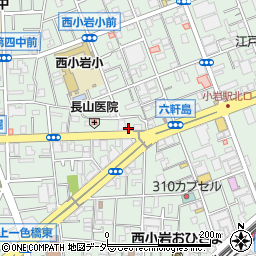 東京都江戸川区西小岩3丁目21-21周辺の地図