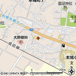 ダイソー銚子本城店周辺の地図