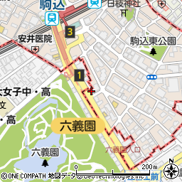 餃子の王将 駒込店周辺の地図