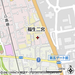 東京都福生市福生2496-2周辺の地図