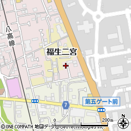 東京都福生市福生2496-3周辺の地図